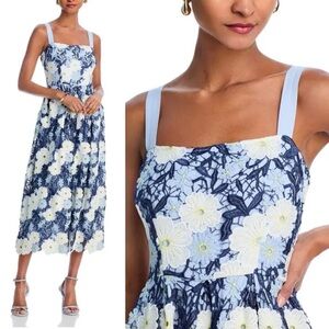 Aqua | Floral Lace Midi Dress, XL